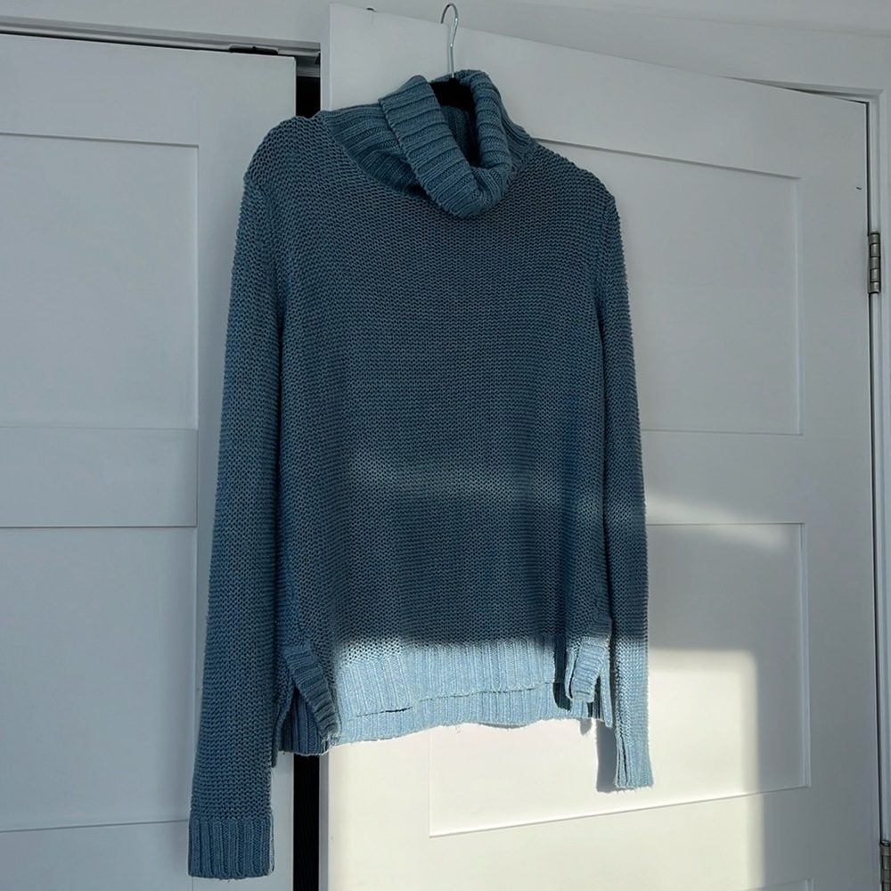 Blue Knit Turtleneck